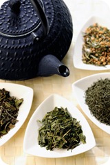 green tea samples