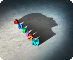 Autism and autistic child disorder symptoms as a neurology disorder syndrome and a medicine or mental health spectrum diagnosis concept as a 3D illustration.