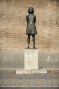 Statue of Anne Frank in Utrecht, the Netherlands