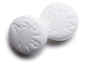 Aspirin Pills Isolated on white background