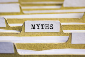 Myths word on file folder