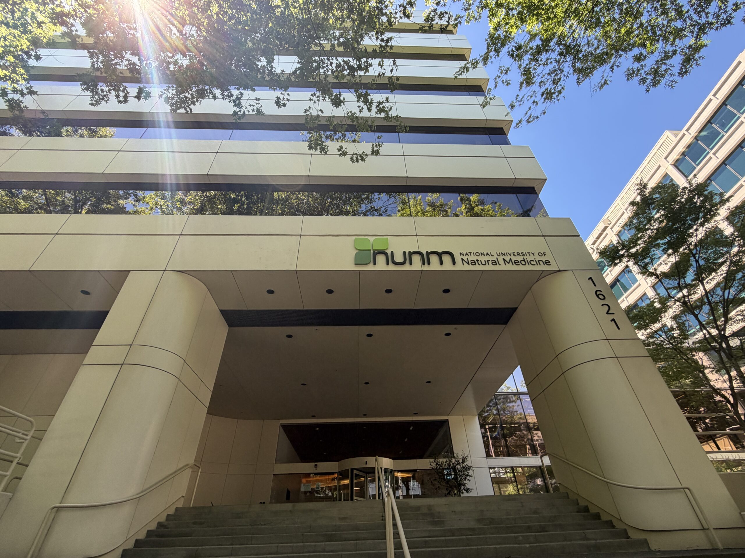 image of front entrance of the new NUNM building